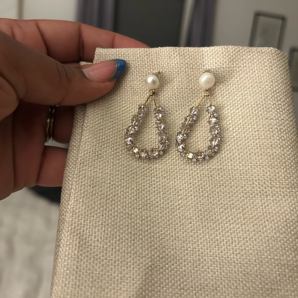 Elegant Gold and Silver Pearl Drop Earrings